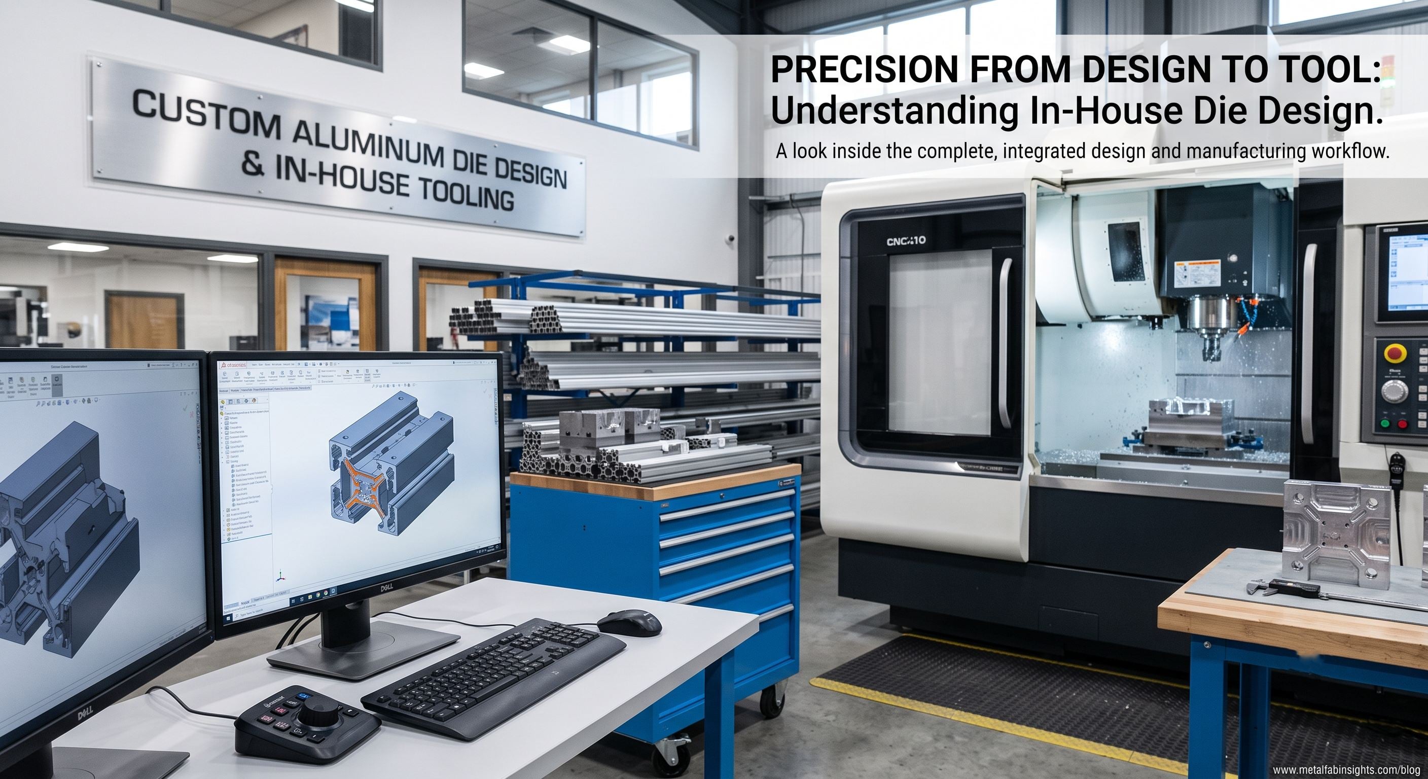 Custom aluminum extrusion die and in-house tooling at Salco Extrusions